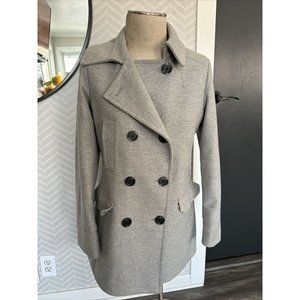 Michael Kors Gray Wool Pea Coat Size 6